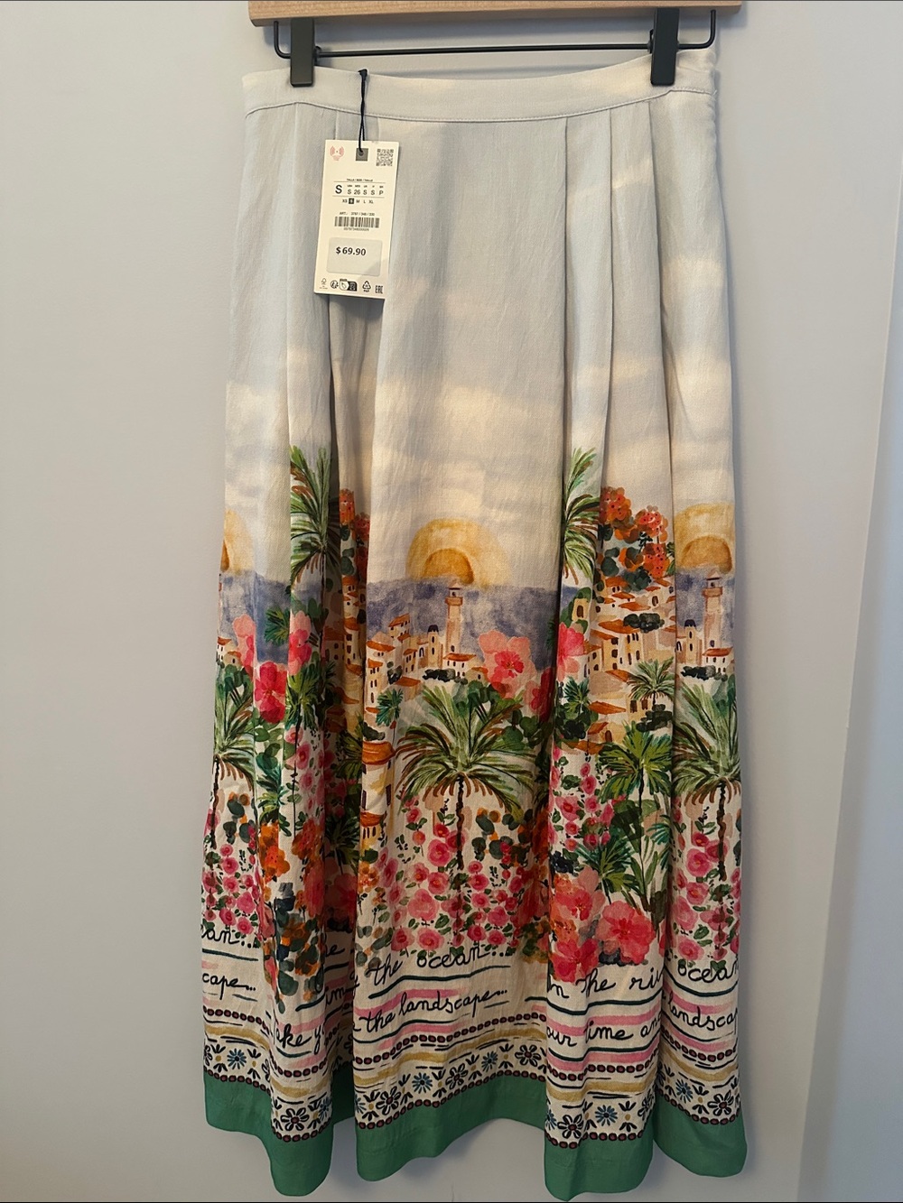 NWT Zara HR Printed Midi Skirt - Picture 4 of 5